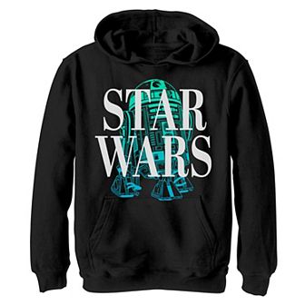 Boys 8-20 Star Wars R2-D2 Text Overlay Hoodie