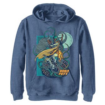 Boys 8-20 Star Wars Boba Fett Bounty Hunter Portrait Hoodie