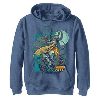 Boys 8-20 Star Wars Boba Fett Bounty Hunter Portrait Hoodie