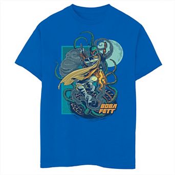 Boys 8-20 Star Wars Boba Fett Bounty Hunter Portrait Tee