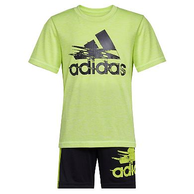Toddler Boys adidas Neon Graphic Tee u0026 Shorts Set
