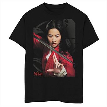 Disney's Mulan Boys 8-20 Sword Stance Portrait Poster Tee