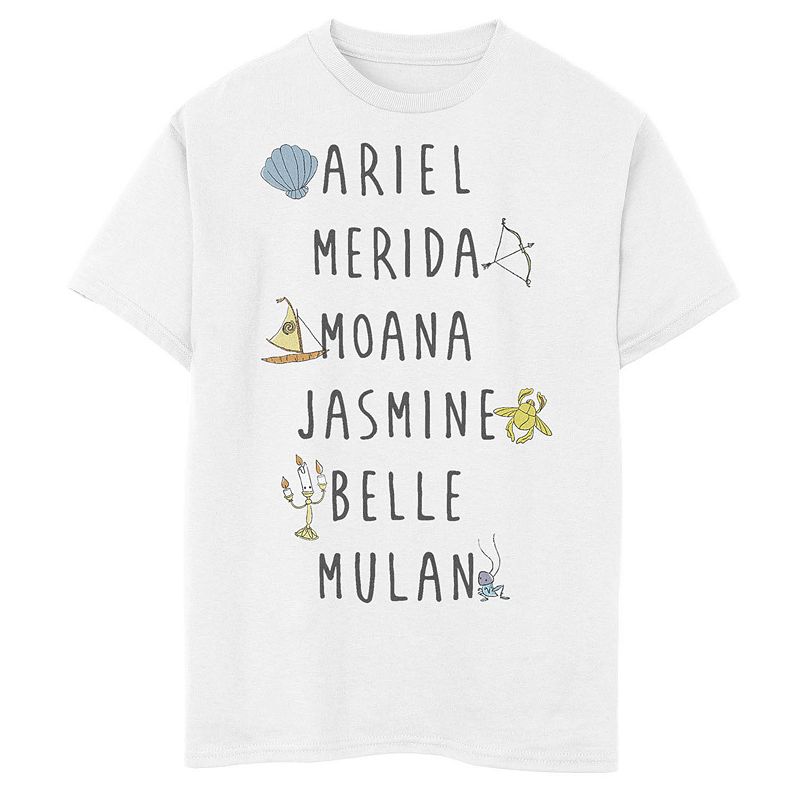 Disney Princess Boys 8-20 Name Stack Tee, Boy's, 