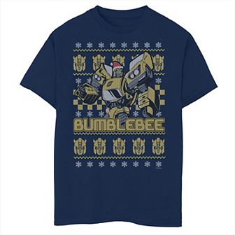 Boys 8-20 Transformers Christmas Bumblebee Ugly Sweater Tee
