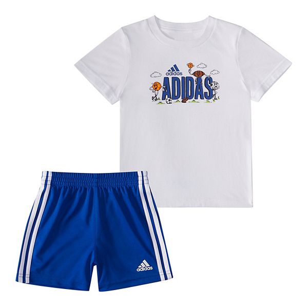 Baby Boy adidas Graphic Logo Tee & Shorts Set