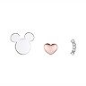 Disney's Mickey Mouse Stud, Heart Stud, & Crystal Bar Stud Earring Set