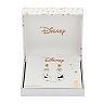 Disney's Minnie Mouse Two Tone Stud, Heart Stud & Click Top Hoop Earring Set