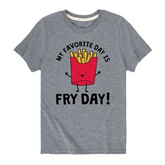 Boys 8-20 My Favorite Day Is Fry Day Tee