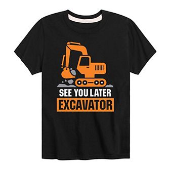 Boys 8-20 See You Later Excavator Tee