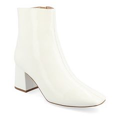  Sugar Women's Winter Chelsea Booties - Chunky High Heel,  Pointed Toe, Fashion Ankle Boots-Evvie-White Size-6 : Clothing, Shoes &  Jewelry