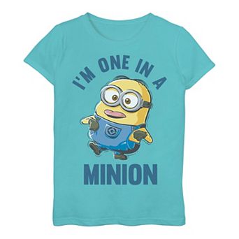 Girls 3-16 Minions Dave "One In A Minion" Tee
