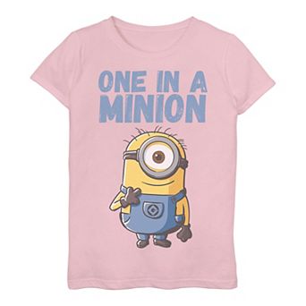 Girls 3-16 Minions Stuart "One In A Minion" Tee