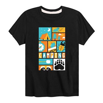 Boys 8-20 Camping Outdoor Collage Tee