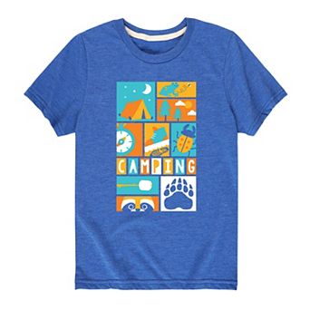 Boys 8-20 Camping Outdoor Collage Tee