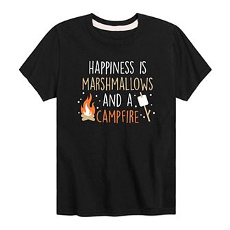 Boys 8-20 Happiness Is Marshmallows And A Campfire Tee