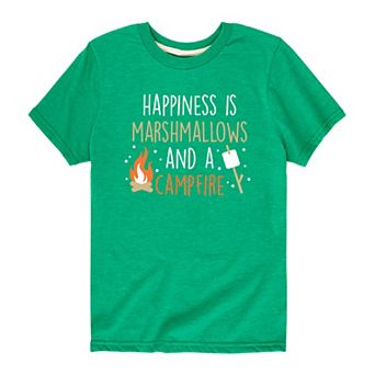 Boys 8-20 Happiness Is Marshmallows And A Campfire Tee
