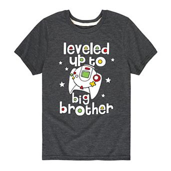 Boys 8-20 Leveled Up To Big Brother Tee