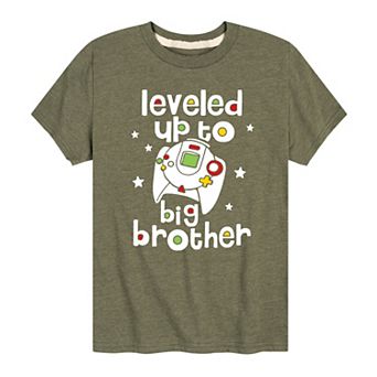 Boys 8-20 Leveled Up To Big Brother Tee