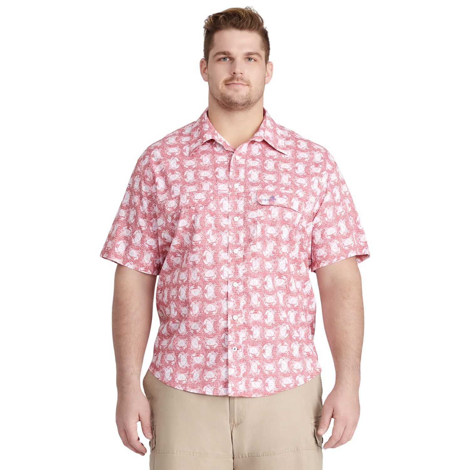 Big & Tall IZOD Saltwater Classic-Fit Performance Beach Button-Down Shirt