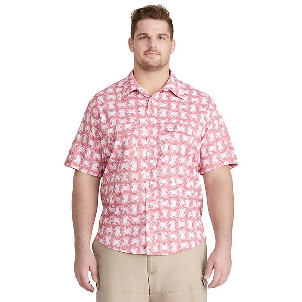 Big Tall IZOD Saltwater Classic Fit Performance Beach Button