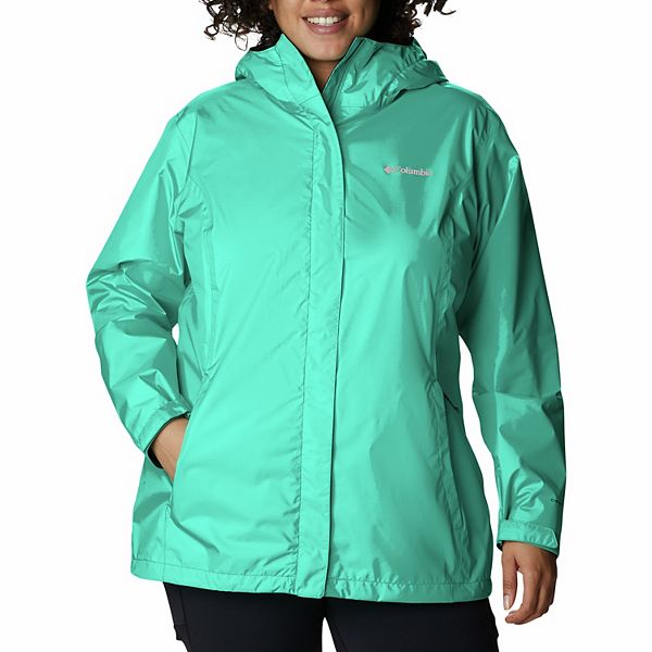 Women's Plus Size Lightweight Waterproof Raincoat/Windbreaker with Hood,3X 24W 