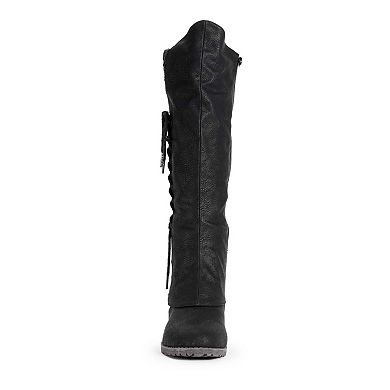 LUKEES by MUK LUKS Lacy Leo Women's Knee-High Boots