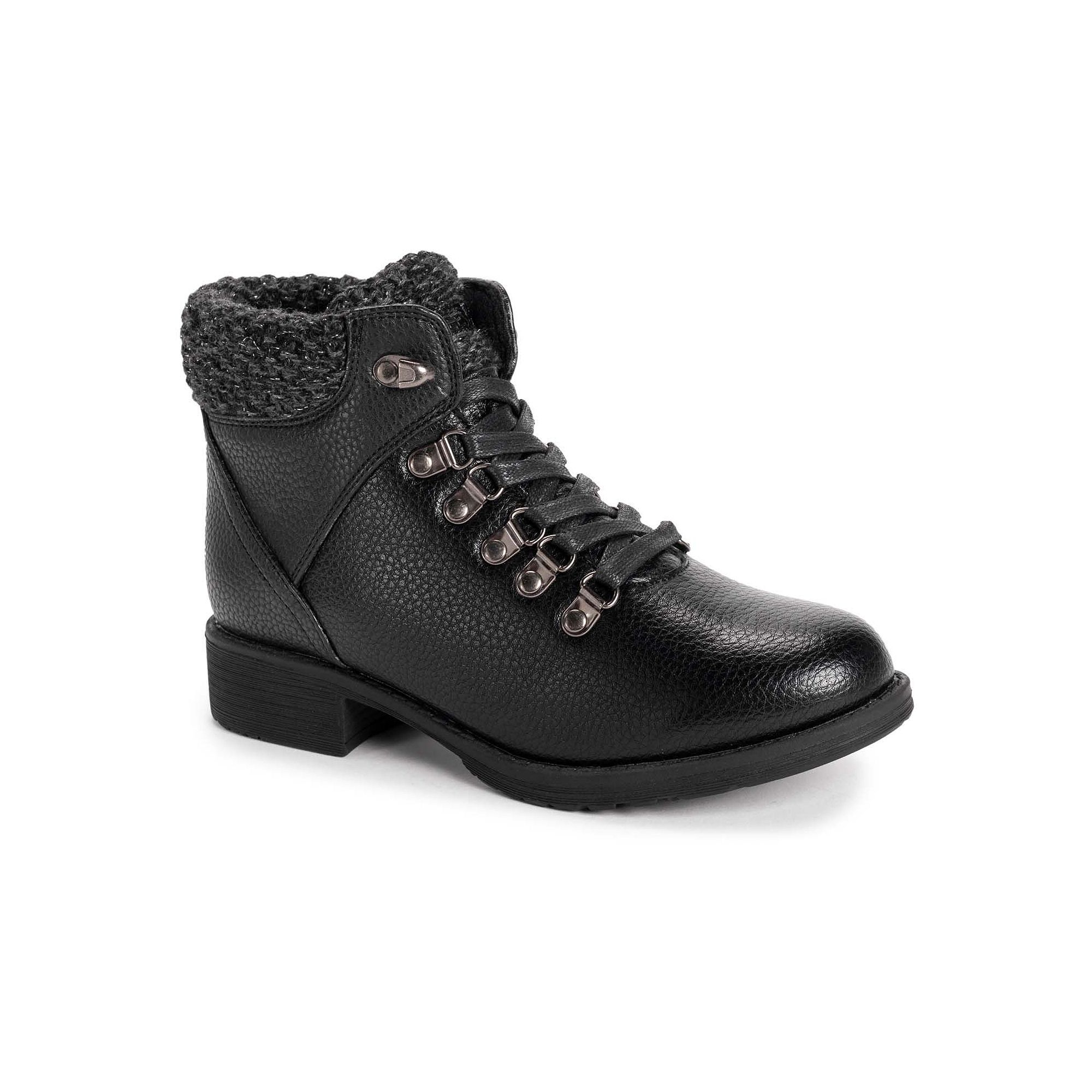 MUK LUKS Hiker Denali Womens Ankle Boots, Size: 6, Black
