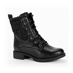 Women s Combat Boots Lace Up A Pair of Stylish Biker Boots Kohl s