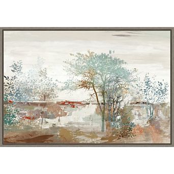 Amanti Art Autumn Silence (Trees) Framed Canvas Print