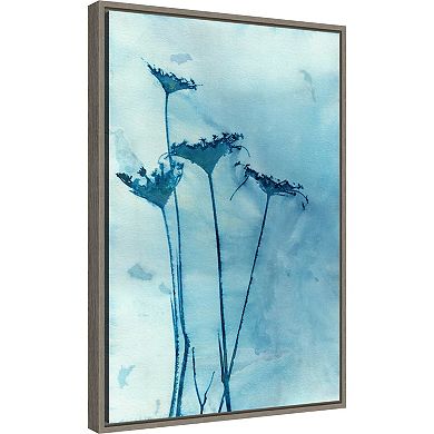 Amanti Art Blue Anne (Flower) Framed Canvas Print