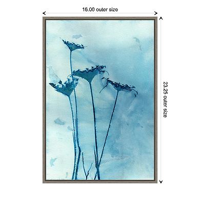 Amanti Art Blue Anne (Flower) Framed Canvas Print