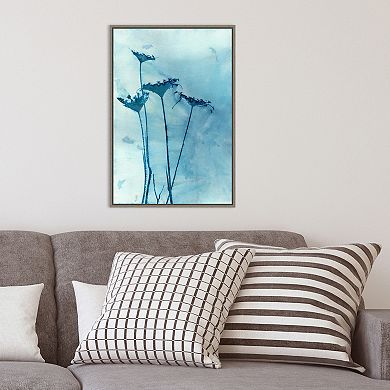 Amanti Art Blue Anne (Flower) Framed Canvas Print