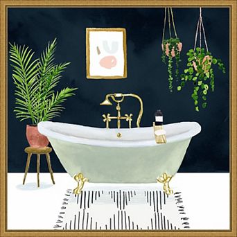 Amanti Art Boho Bath I Framed Canvas Print