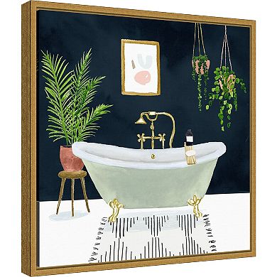 Amanti Art Boho Bath I Framed Canvas Print