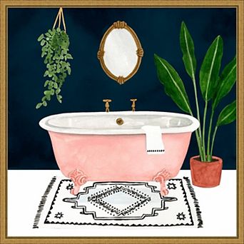 Amanti Art Boho Bath II Framed Canvas Print