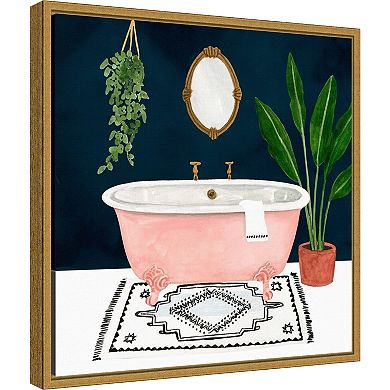 Amanti Art Boho Bath II Framed Canvas Print