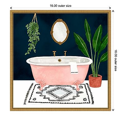 Amanti Art Boho Bath II Framed Canvas Print