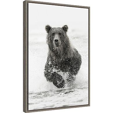 Amanti Art Brown Bear Framed Canvas Print
