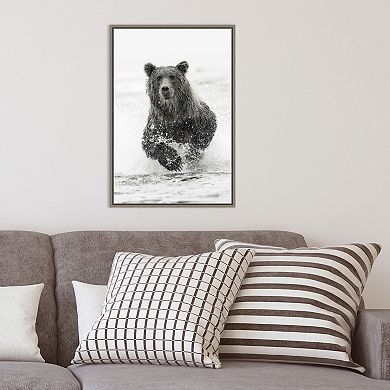 Amanti Art Brown Bear Framed Canvas Print