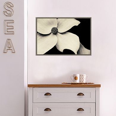 Amanti Art Dogwood Flower Framed Canvas Print