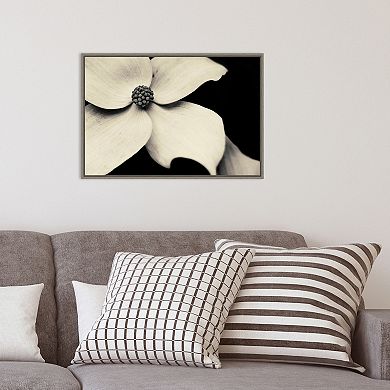 Amanti Art Dogwood Flower Framed Canvas Print