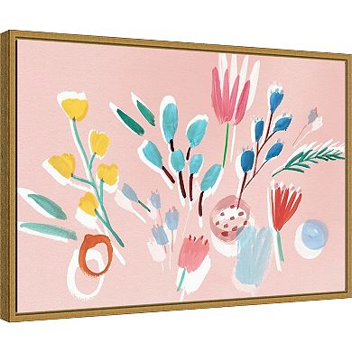Amanti Art Flowing Florals Framed Canvas Print