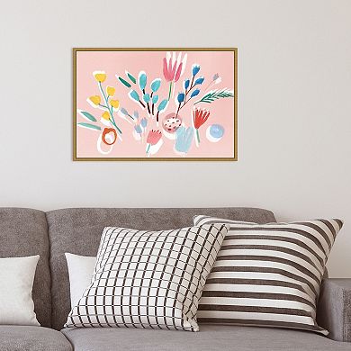 Amanti Art Flowing Florals Framed Canvas Print