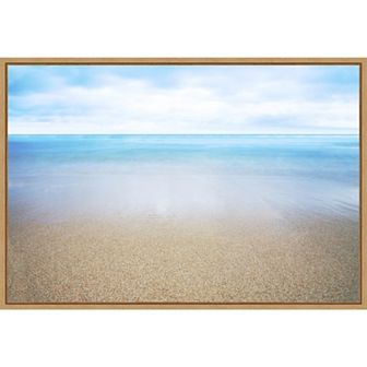 Amanti Art Hawaiian Shoreline and Ocean Framed Canvas Print