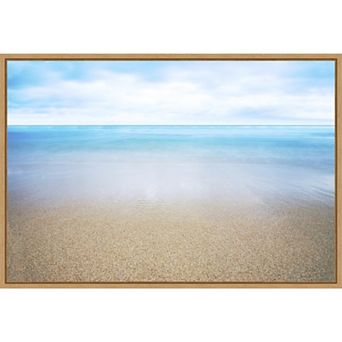 Amanti Art Hawaiian Shoreline and Ocean Framed Canvas Print