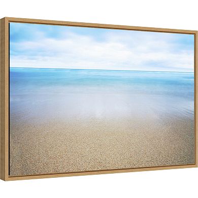 Amanti Art Hawaiian Shoreline and Ocean Framed Canvas Print