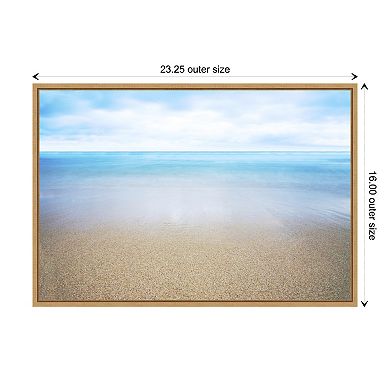 Amanti Art Hawaiian Shoreline and Ocean Framed Canvas Print