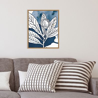 Amanti Art Indigo Blooms IV Framed Canvas Print