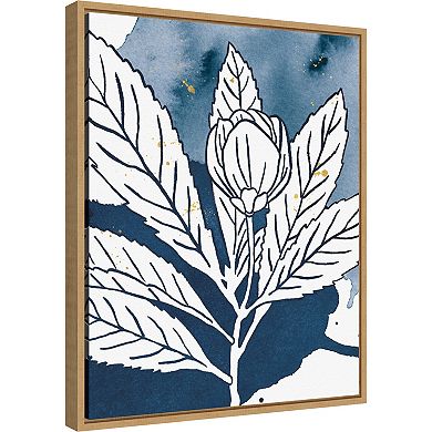 Amanti Art Indigo Blooms IV Framed Canvas Print