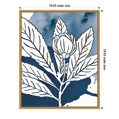 Amanti Art Indigo Blooms IV Framed Canvas Print